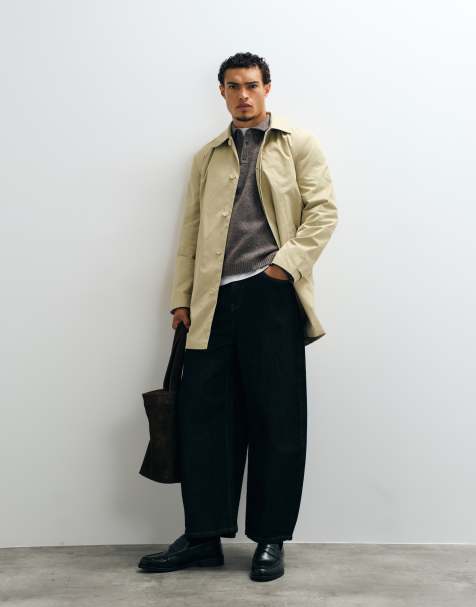 ASOS DESIGN - Trenchcoat in kiezelkleur - view 1