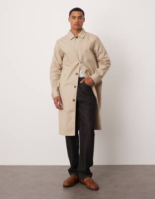 ASOS DESIGN – Trenchcoat in Stone - view 1