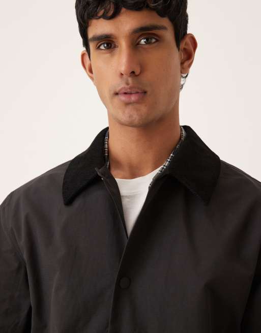 ASOS DESIGN - Trenchcoat van katoen en nylonmix in zwart, 5 van 5