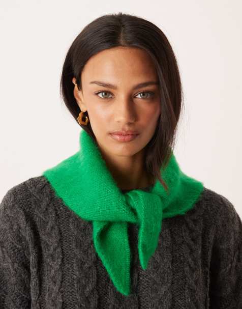 ASOS DESIGN - Triangel-sjaal in groen - view 1