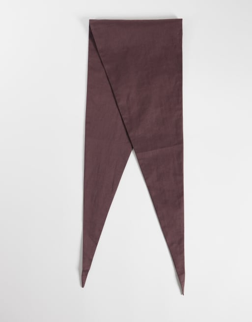 ASOS DESIGN - Triangel-sjaal van katoen in bruin, 2 van 4