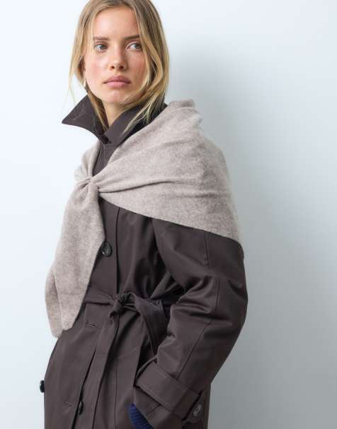 ASOS DESIGN - triángulo extragrande de lana en color avena - view 1