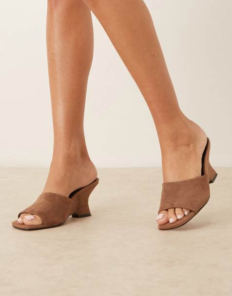 ASOS DESIGN - Trifle - Mules compensées en suédine - Camel - view 1