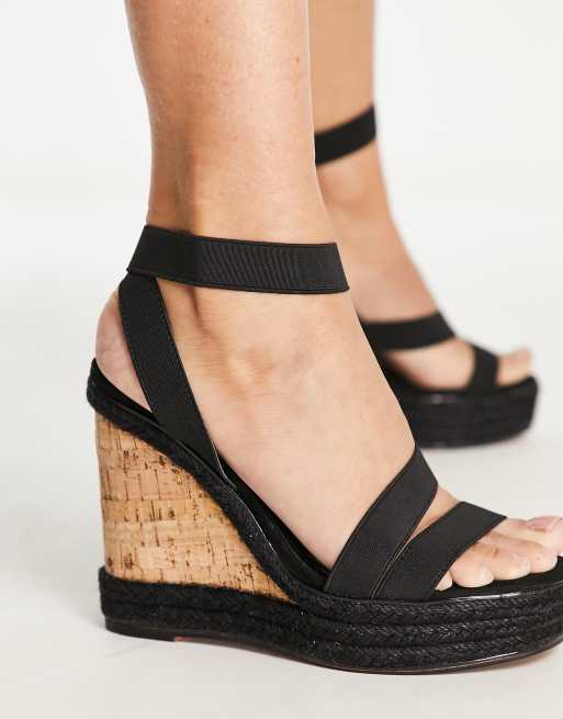 Asos black wedge on sale sandals