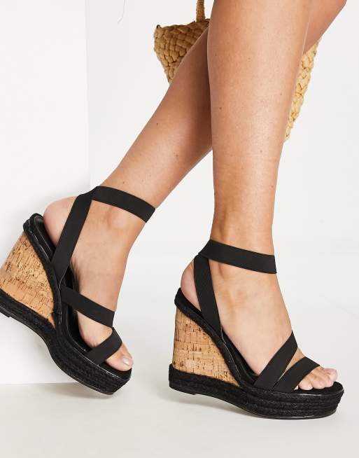 Asos black wedge on sale sandals