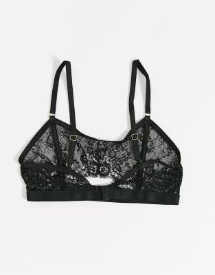 asos black bralette