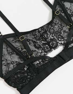 asos black bralette