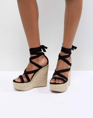 asos design thear espadrille flatform sandals