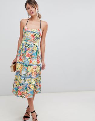 midi tropical dress