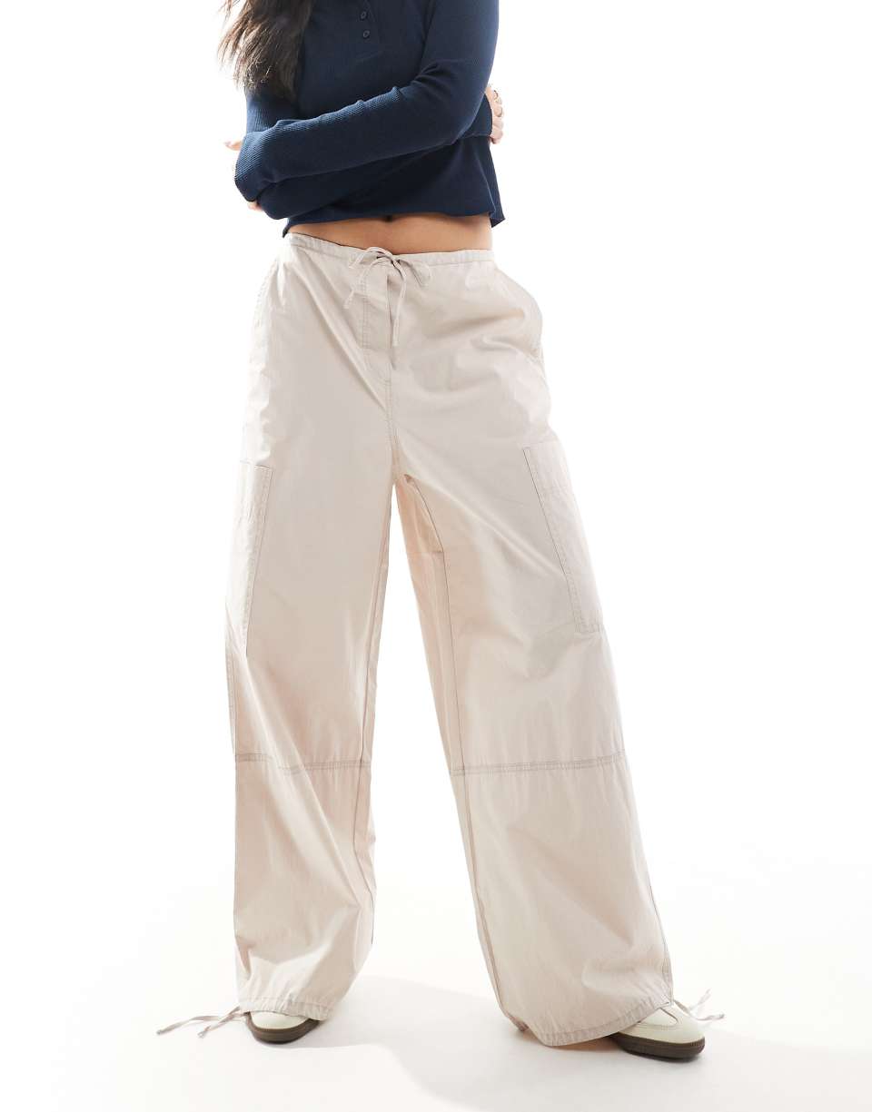 Utility tie-hem trousers