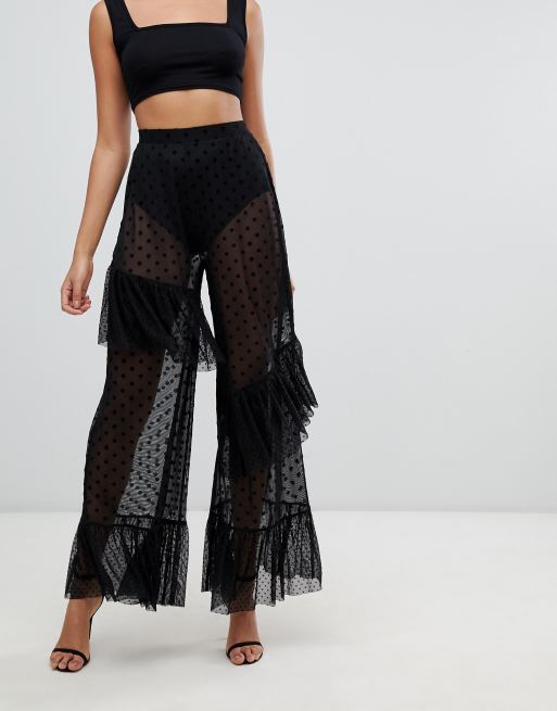 Polka dot hot sale trousers asos