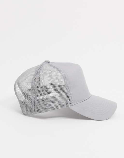 Grey trucker hot sale cap