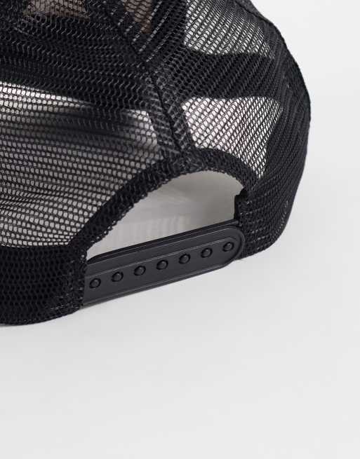 ASOS DESIGN trucker cap with embroidery in black, 3 of 3