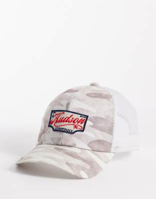 Asos Design Trucker Cap With Embroidery In White