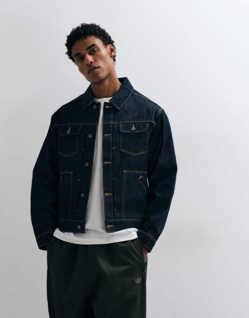 ASOS DESIGN trucker denim jacket in raw indigo blue, 2 of 5