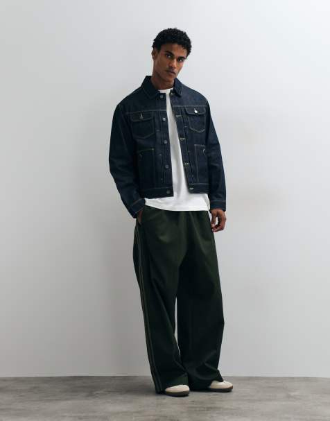 ASOS DESIGN trucker denimjakke i rå indigoblå - view 1