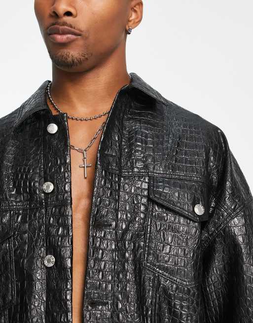 Crocodile skin outlet jacket