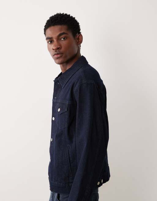 ASOS DESIGN - Truckerjack in raw wash , 4 van 5