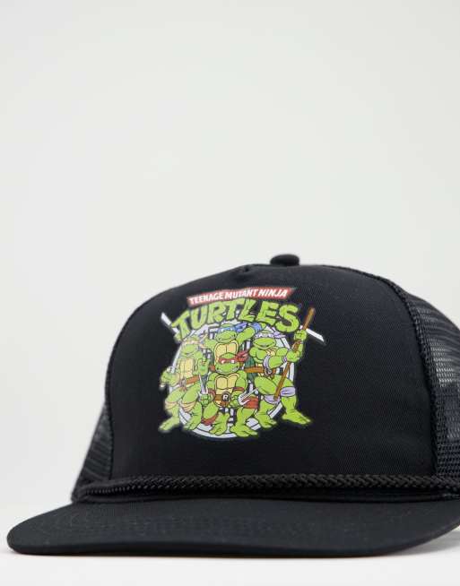 ASOS DESIGN - Truckerpet met 'Ninja Turtles'-print in zwart, 2 van 4
