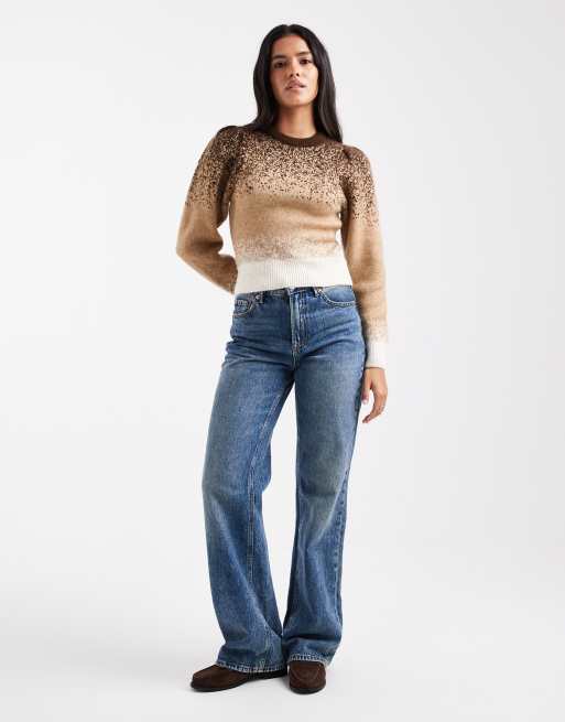 ASOS DESIGN - Trui met opvallende schouders met strepen in kleurverloop, 3 van 4