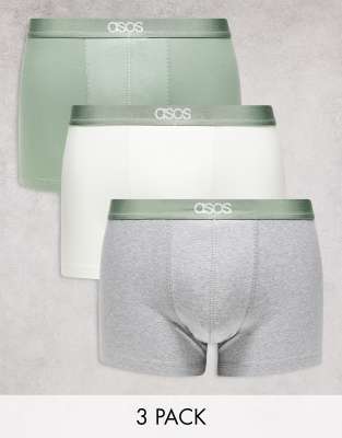 ASOS DESIGN – Trunks i flera färger, 3-pack