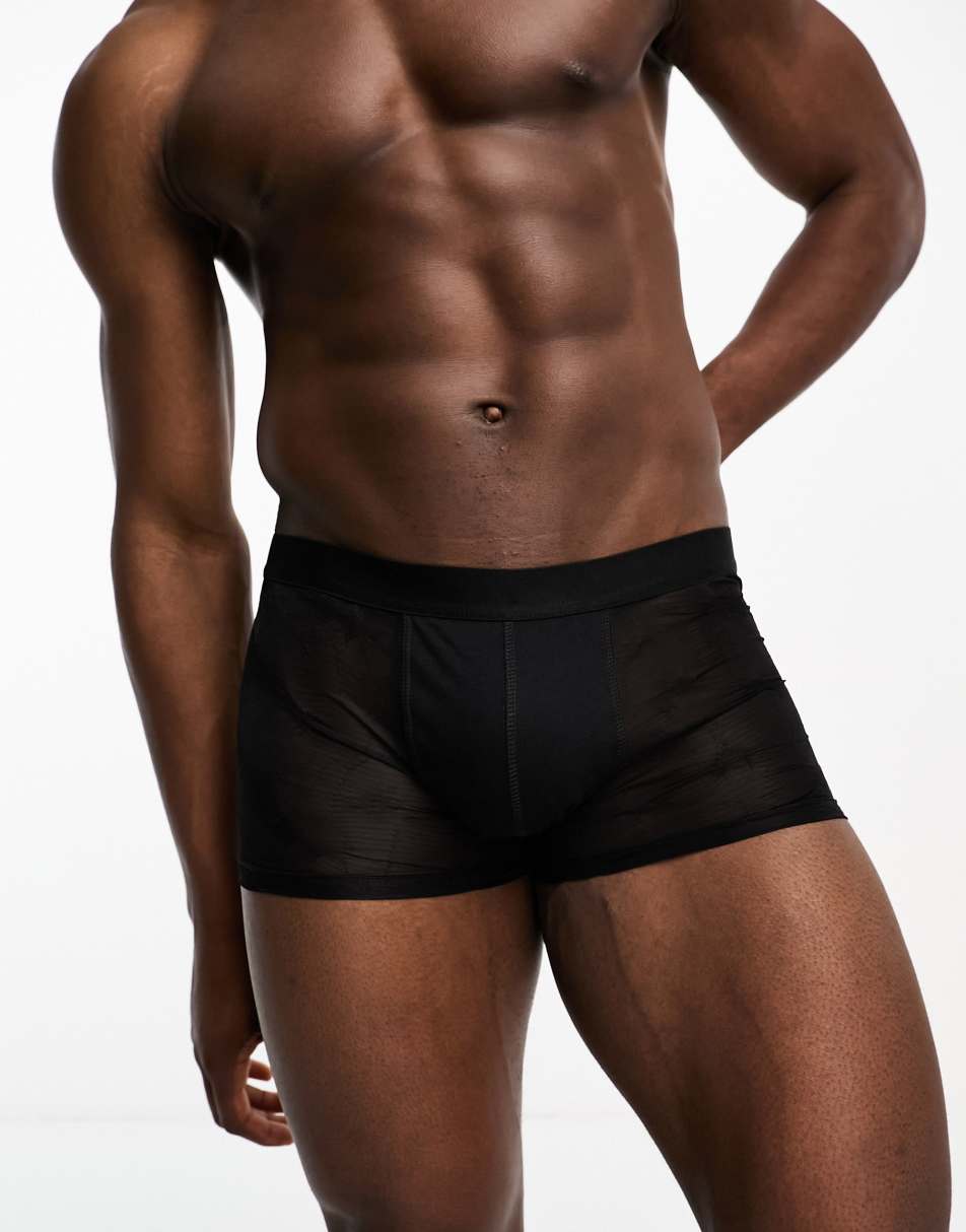 ASOS DESIGN briefs in black mesh