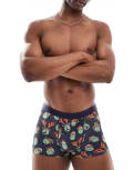 [ASOS DESIGN] ASOS DESIGN trunks with christmas sprouts in navy XS NAVY