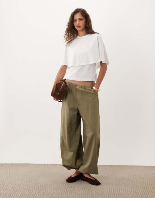 ASOS DESIGN T.shirt cape in ecru, 3 of 4
