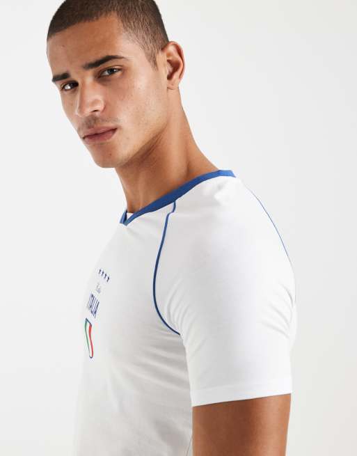 ASOS DESIGN - Tætsiddende hvid T-shirt med 'Italia'-print, 4 af 5