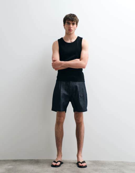 ASOS DESIGN - Tætsiddende og ribstrikket sort undertrøje i superkraftigt stof, 3 af 5