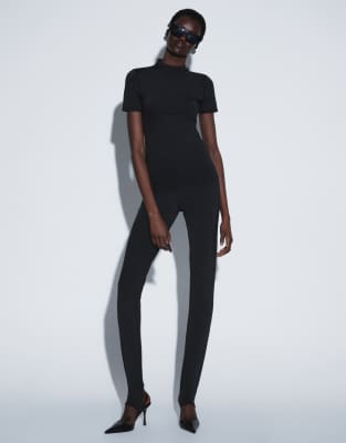 Asos Tall Ttya High Waist Leggings In Black