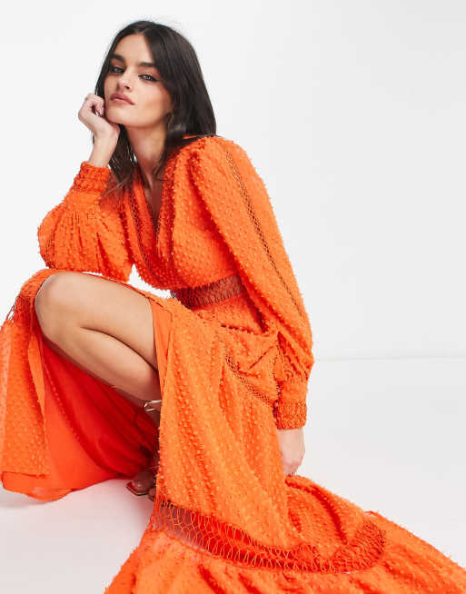 Asos orange hotsell lace dress