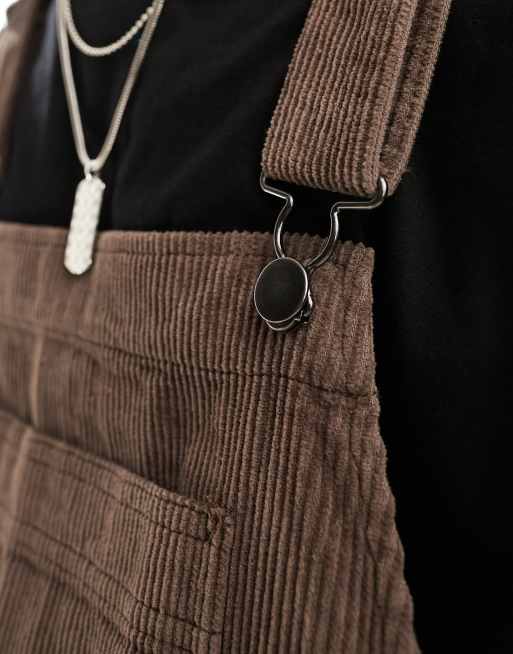 ASOS DESIGN - Tuinbroek van corduroy in chocoladebruin, 4 van 4