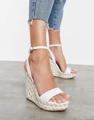 ASOS DESIGN - Tula - Espadrille sleehakken in wit | ASOS