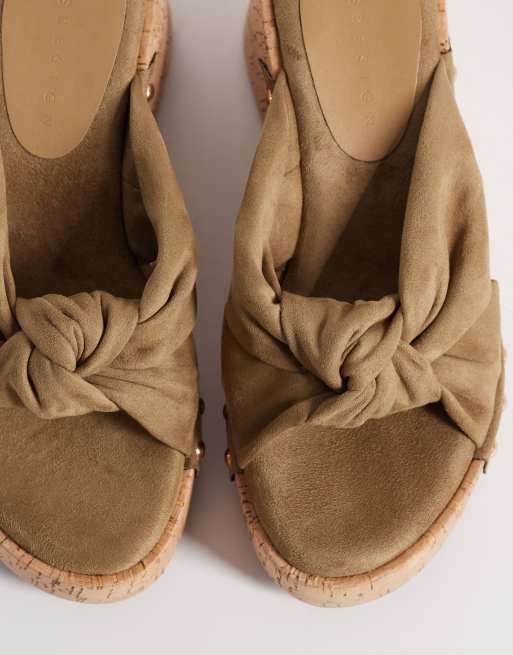 ASOS DESIGN - Tulip - Sleehakken en gedraaid detail in kaki, 4 van 4