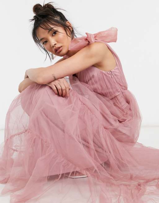 Pink tulle dress asos sale