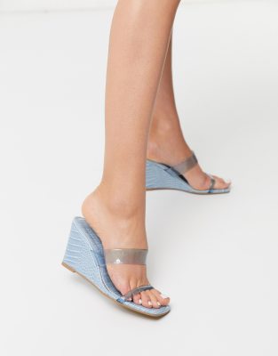 asos clear wedges