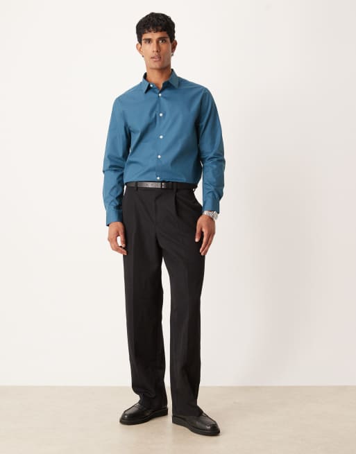 ASOS DESIGN – Turkusowa koszula popelinowa o regularnym kroju, 2 z 5