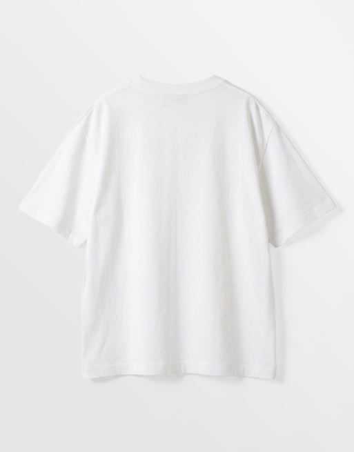 ASOS DESIGN – Turkusowo-biały T-shirt oversize z grafiką z grejpfrutem, 6 z 7