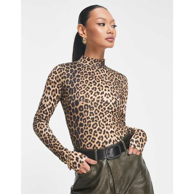 Leopard turtleneck outlet dress