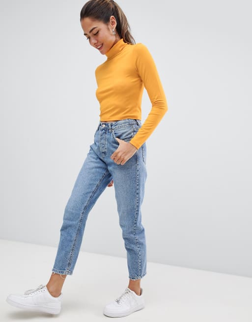 Mustard shop turtleneck top