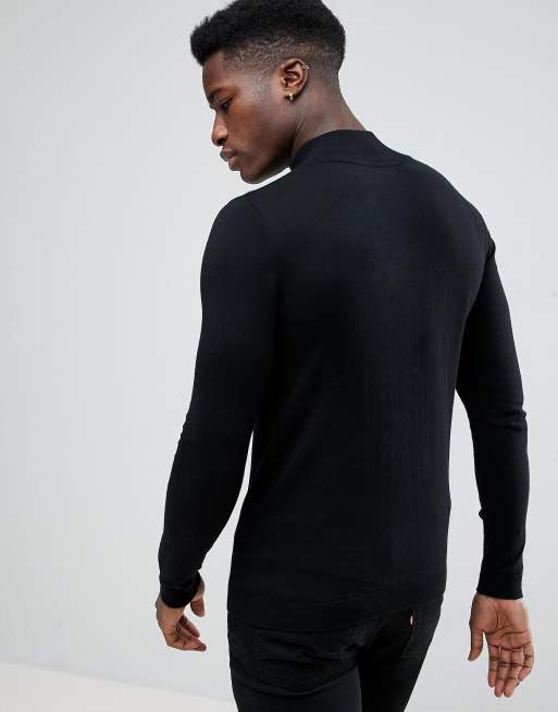 ASOS Turtle Neck Jumper In Black