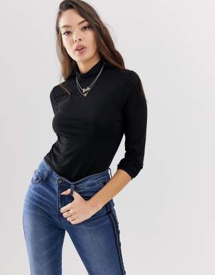asos black long sleeve top