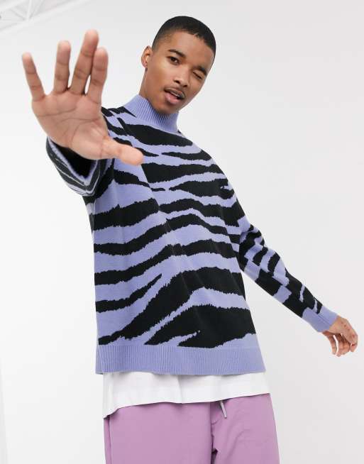 Zebra turtleneck hotsell