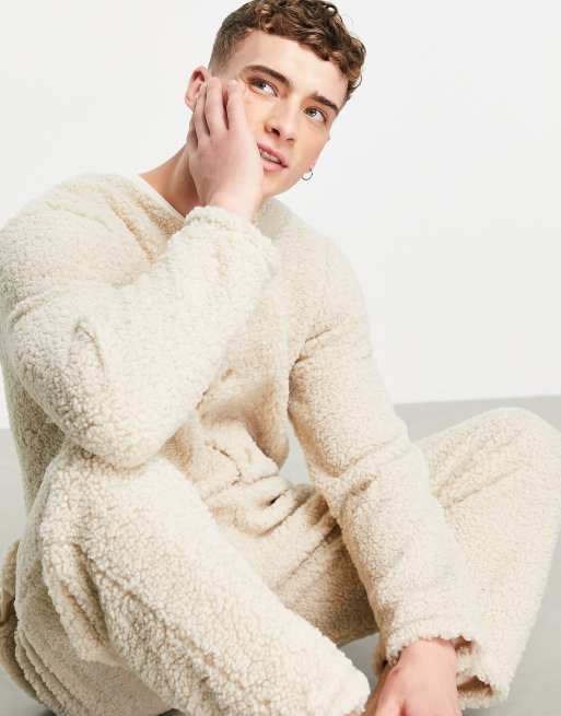 ASOS DESIGN Tuta all in one in pile borg