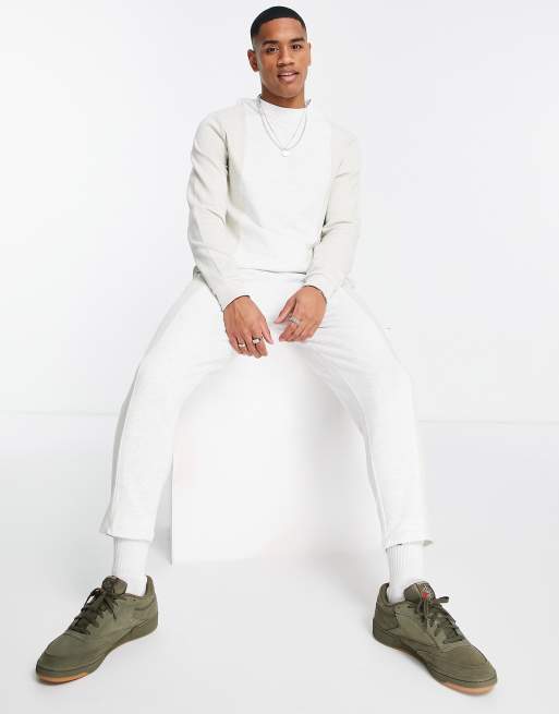 ASOS DESIGN - Tuta sportiva beige color block