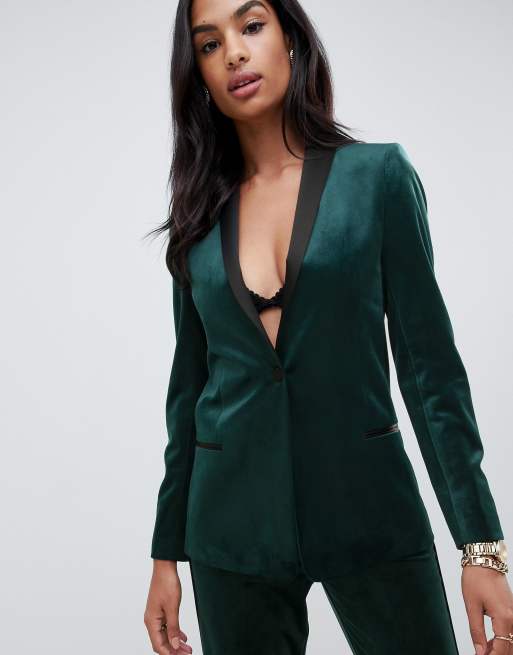 Ladies velvet tuxedo discount jacket