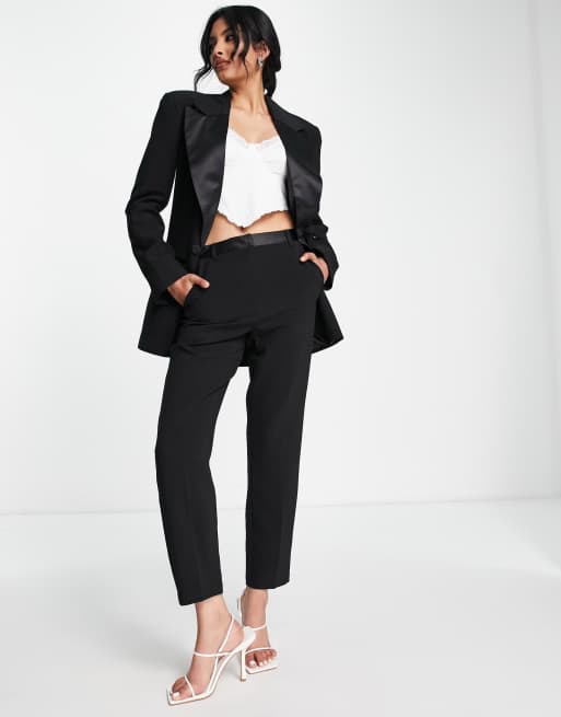 ASOS DESIGN tailored chic tapered pants in black