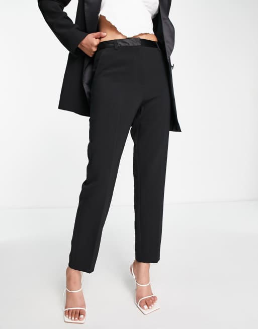 Womens black suit with skinny best sale pants