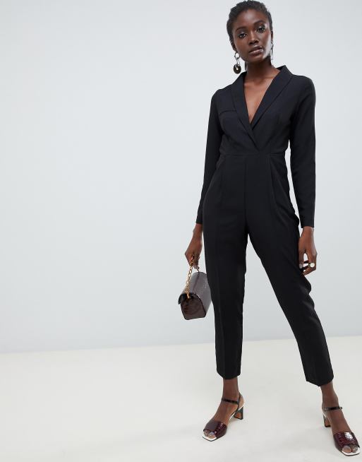 Asos store tuxedo jumpsuit